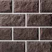 Искусственный камень Камелот Парма 568 угол 40x20 коричневый рельефный под камень
