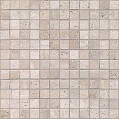 Мозаика Marble Mosaic Square 23x23 Travertine Beige Pol 30.5x30.5 бежевая полированная под камень, чип 23x23 квадратный