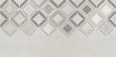 Декор Azori 589632002 STARСK MOSAICO 20.1x40.5 серый / бежевый матовый с орнаментом