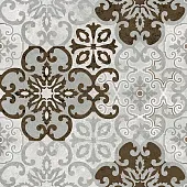 Напольная плитка Cersanit AM4R452D-69 Alrami 42x42 коричневая глазурованная матовая с орнаментом