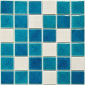 Мозаика NSmosaic PORCELAIN PW4848-26 306х306 синяя глянцевая
