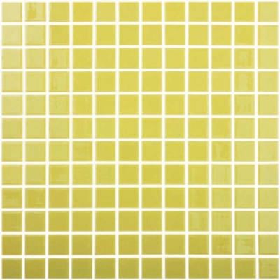 Мозаика Vidrepur С0001683 Colors № 601 (на сцепке) 31.7х39.6 желтая глянцевая моноколор, чип 25x25 квадратный