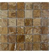 Мозаика FK Marble 35540 Classic Mosaic M097-48-8P 30.5x30.5 коричневая полированная