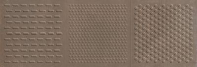 Настенная плитка Argenta 51014 Gravity Lancer Oxide 20x60 коричневая матовая / рельефная под бетон / орнамент