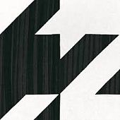 Керамогранит Equipe 22128 Caprice Deco 20x20 черно-белый глазурованный матовый с орнаментом
