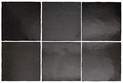 Настенная плитка Equipe 24972 Magma 13.2x13.2 черная глянцевая моноколор