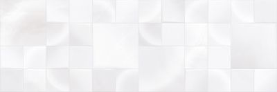 Настенная плитка Primavera DG09-02 Amore Silver Decor 02 glossy 30x90 белая / серая глянцевая / рельефная под оникс / мозаику / геометрия