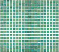 Мозаика Rose Mosaic WJ23+5 Casablanca / Galaxy 31.8x31.8 зеленая глянцевая перламутр, чип 10x10 квадратный