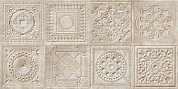 Декоративная плитка Azori 587222001 Декор Idalgo Toledo Crema 31.5x63 бежевая глазурованная матовая античность