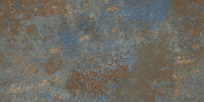 Керамогранит Artcer 872 Cement Oxido Blue 60x120 синий / коричневый карвинг под металл