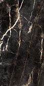 Керамогранит Novin Ceram N9588T37 Aso Dark-Polished 60x120 черный глянцевый под мрамор