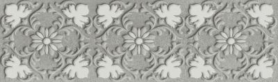 Декор Kerama Marazzi VT\A243\9016 Шеннон 28.5x8.5 серый матовый с орнаментом