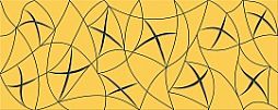 Декоративная плитка Azori 587092001 Декор Vela Ochra Stella 20.1x50.5 желтая глазурованная глянцевая узоры