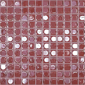 Мозаика Vidrepur С0002294 Aura Soft Red (на сетке) 31.7x31.7 красная глянцевая / рельефная перламутр, чип 25x25 квадратный