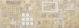 Декоративная плитка Eletto Ceramica 586502001 Commesso Beige Geometria 25.1х70.9 бежевая матовая с орнаментом