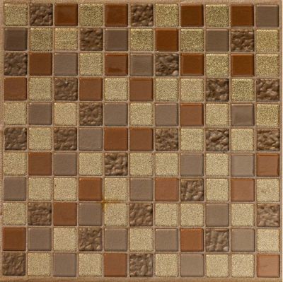 Мозаика Orro mosaic CHOCOLATE 29.5x29.5 микс коричневая/серая глянцевая, чип 25x25 квадратный