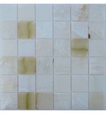 Мозаика FK Marble 35509 Classic Mosaic White Onyx 48-6P 30.5x30.5 белая полированная