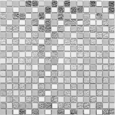 Мозаика Star Mosaic JMG21500 / С0004610 Mix Inox 30x30 серебряная глянцевая под металл, чип 15x15 мм квадратный