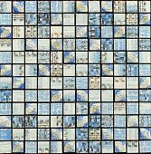 Мозаика ТОНОМОЗАИК ООО стеклянная и стеклянная с камнем SH 006 30.0x30.0х8 чип 23х23 (0.09м) голубая матовая
