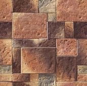 Камень искусственный White Hills 485-40 Бремар 10x10 / 39x39 / вариативный размер коричневый рельефный / матовый