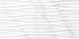Керамогранит Sina Tile УТ000032838 Bahama White Rustic 30x60 белый / серый полированный под мрамор / волнистая