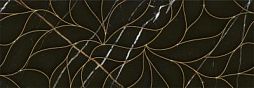 Декоративная плитка Eletto Ceramica 588112002 Black&Gold Struttura Decor 24.2x70 черная матовая с орнаментом