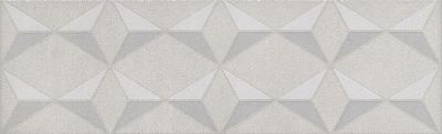Бордюр Kerama Marazzi HGD\A584\6437 Корредо 25x7.7 светло-серый матовый натуральный под бетон / орнамент / штукатурку