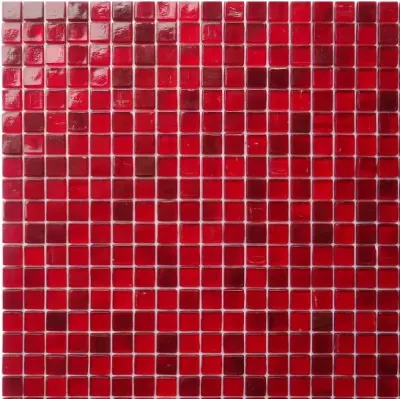 Мозаика Rose Mosaic SJ199 Casablanca / Galaxy 31.8x31.8 красная глянцевая, чип 10x10 квадратный
