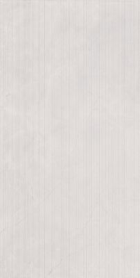 Керамогранит Realistik Fog Bianco Linear Stonelo Carving 60x120 серый матовый / структурированный под бетон / полосы