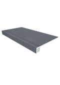 Комплект Estima Set/Steptrade/LN04_NS/33x120/Stripe/LN04_NS/14,5x120 Luna Black Ступень LN04 (33x120) непол. (прямоугол. бортик) + Подступенок (14,5x120) 33x120 черный неполированный под цемент