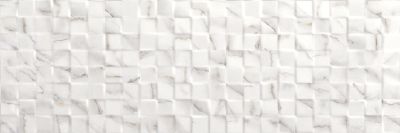 Настенная плитка Sina Tile УТ000027264 1032 Barabbas Rustic A White 30x90 белая полированная с узором