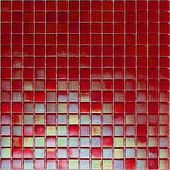 Мозаика ROSE MOSAIC WB96 Rainbow (размер чипа 20x20 мм) 32.7x32.7 красная глянцевая моноколор перламутр