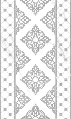 Декор Gracia Ceramica 010301002098 Elegance grey decor 01 300х500 белый глянцевый под мрамор / с орнаментом