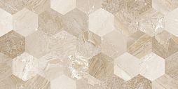 Настенная плитка Eurotile Ceramica Istambul Beige Decor 30x60 бежевая глянцевая под камень / геометрию
