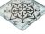 Напольная вставка Роскошная мозаика ВБ 04 6.6x6.6 Антарес серая стеклянная