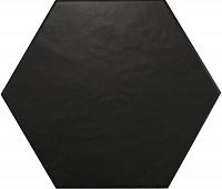Керамогранит Equipe 20338 Hexatile Negro Mate 17,5х20 черный глазурованный матовый моноколор