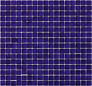 Мозаика Rose Mosaic SJ20 Casablanca / Galaxy 31.8x31.8 синяя глянцевая, чип 10x10 квадратный