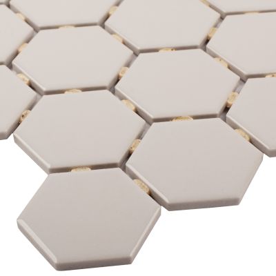 Мозаика Star Mosaic MT20116 / С0003638 Hexagon Small Grey Glossy 27.1x28.2 серо-бежевая глянцевая моноколор, чип 51x59 мм гексагон