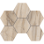 Мозаика ESTIMA Mosaic/BR01_PS/25x28,5/Hexagon Bernini Pearl 25x28.5 бежевая полированная под мрамор, чип гексагон