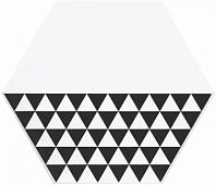 Декор Kerama Marazzi NT\B218\24001 Буранелли 23.1x20 черно-белый матовый с орнаментом
