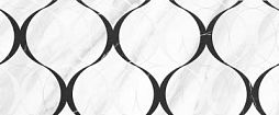 Настенная плитка Global Tile 10100000452 Aurora орнамент 60x25 черно-белая глянцевая под камень