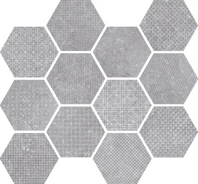 Керамогранит Equipe 23584 Coralstone 29.2x25.4 серый глазурованный матовый с орнаментом