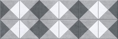 Настенная плитка Alma Ceramica TWU93ORG27R Origami 30x90 серая / белая матовая под мозаику с орнаментом