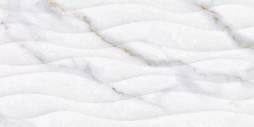 Настенная плитка Primavera TP3660SWAY Дафнис Рельеф 30x60 белая глянцевая под мрамор волнистая