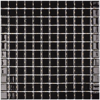 Мозаика Vidrepur С0001662 Colors 900 (на сцепке) 31.7х39.6 черная глянцевая моноколор, чип 25x25 квадратный