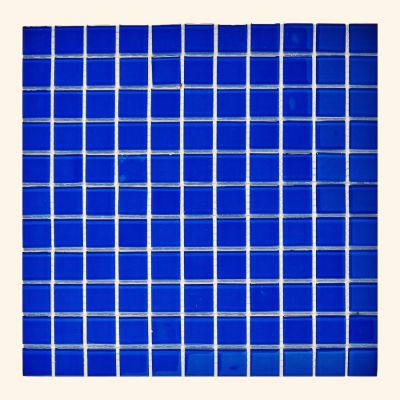 Мозаика Pixel mosaic PIX004 из стекла 30x30 синяя глянцевая моноколор, чип 25x25 мм квадратный