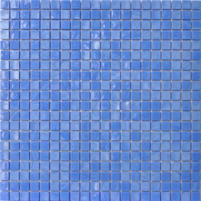 Мозаика ROSE MOSAIC AJ19 Galaxy (размер чипа 15x15 мм) 32.7x32.7 голубая глянцевая моноколор