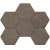 Мозаика Estima Mosaic/GB03_NR/25x28,5/Hexagon Gabbro Anthracite 25x28.5 серая неполированная под камень, чип гексагон