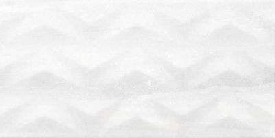 Настенная плитка Ceramika Konskie 57003 Tampa White Axis Rett 30x60 белая глянцевая / рельефная под камень / геометрия
