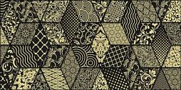 Декоративная плитка Laparet х9999213226 Tabu 60x30 черная глазурованная матовая с узорами